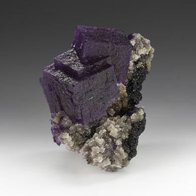 Fluorite with Quartz, Hydrocarbon