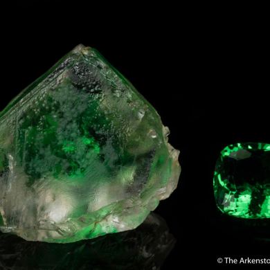 Fluorite - Rough and Cut Set