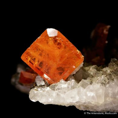 Wulfenite on Quartz