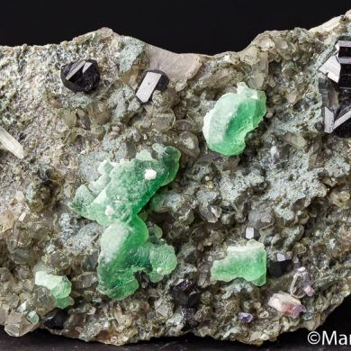Cassiterite, Fluorite, Apatite, Quartz
