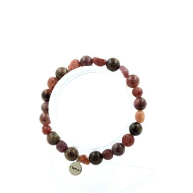 Ruby from Brazil + Ruby from Mogok, Myanmar (Burma) Bracelet 8 mm Beads. Quality 2A.