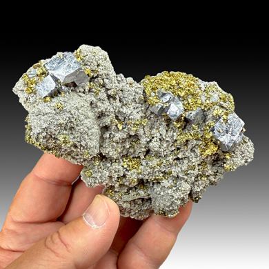 Galena with Dolomite, Chalcopyrite