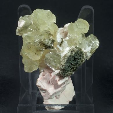 Prehnite with Orthoclase