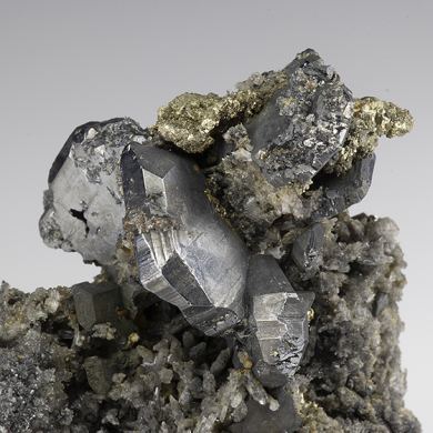 Bournonite with Pyrite, Quartz