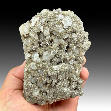 Pyrite with Calcite
