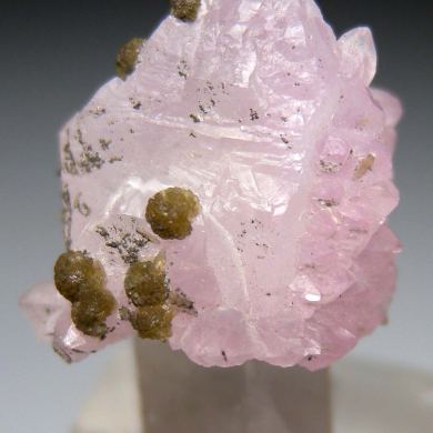 Eosphorite on Rose Quartz