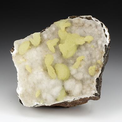 Adamite with Calcite