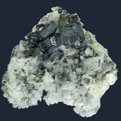 Hematite ( var. Iron Roses ) on K-Feldspar ( var. Adularia )