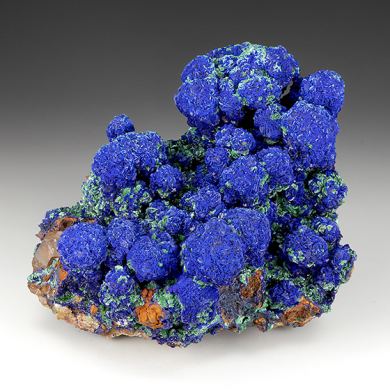 Azurite with Malachite