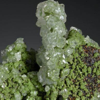 Conichalcite with Calcite