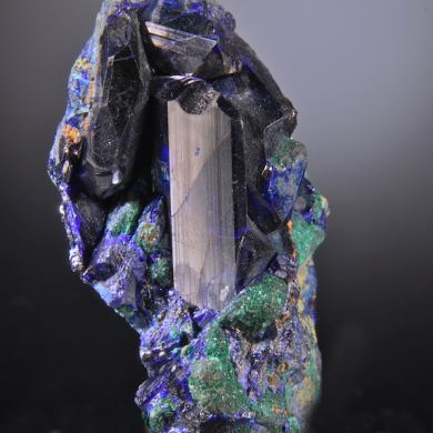 Azurite with minor Malachite