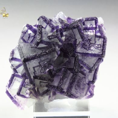 FLUORITE with PHANTOMS - border pattern