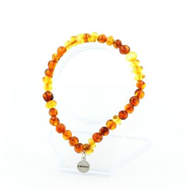 Genuine Baltic Sea Amber Bracelet. Customizable size.