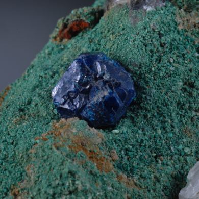 Boleite on Atacamite, Selenite