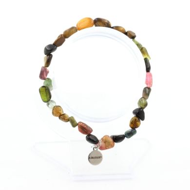 Multicolor Tourmaline from Brazil + Tiger's Eye from South Africa Bracelet. Customizable Size