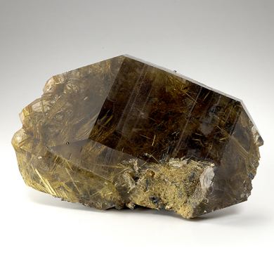 Quartz with Rutile, Hematite inclusions