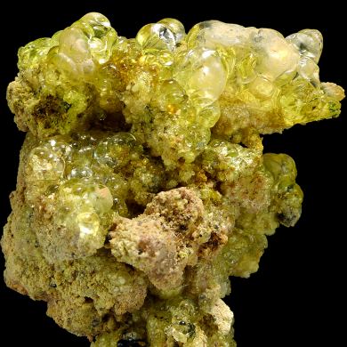 Opal var. hyalite CRAZY FLUORESCENCE