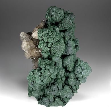 Malachite with Quartz