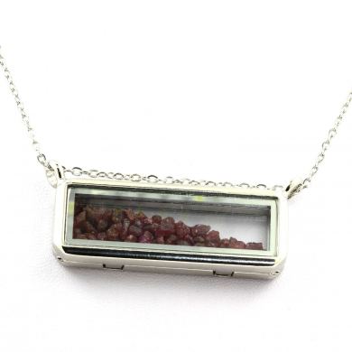 Raw Ruby Necklace.