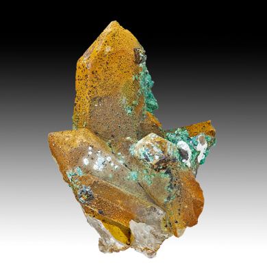 Chrysocolla on Quartz
