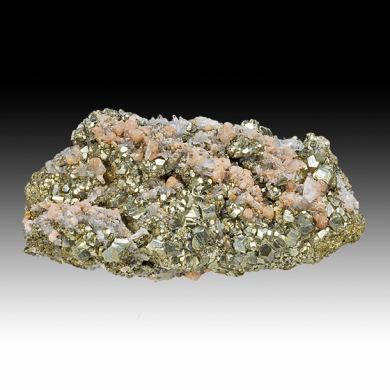 Rhodochrosite with Quartz, Pyrite