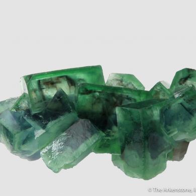 Fluorite (fluorescent) and Smoky Quartz