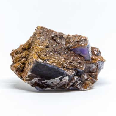 Gypsum on Fluorite