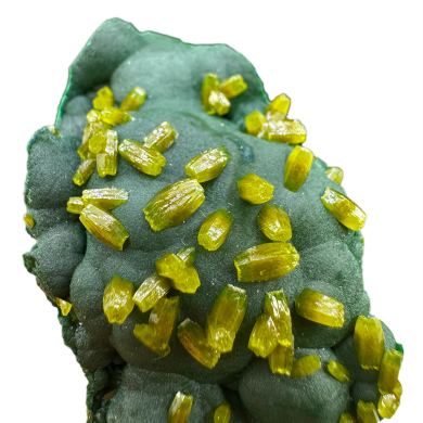 Pyromorphite, malachite