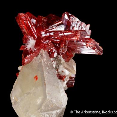 Realgar on Calcite with Picropharmacolite
