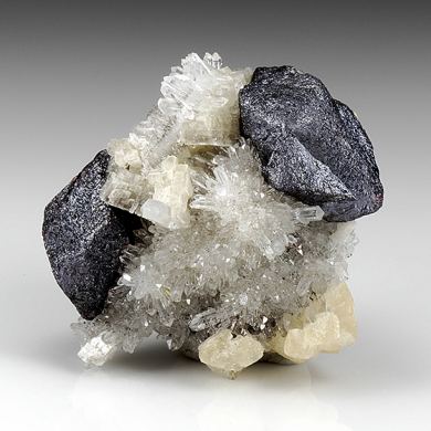 Cinnabar with Quartz, Dolomite