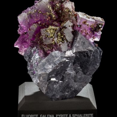 Fluorite, Galena, Sphalerite, Pyrite & Calcite from Illinois