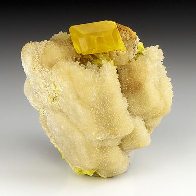 Sulfur with Aragonite