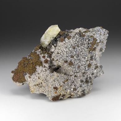Dolomite with Calcite, Galena, Chalcopyrite
