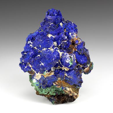 Azurite with Malachite
