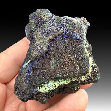 Azurite with Malachite