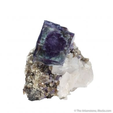 Fluorite on Calcite with Muscovite