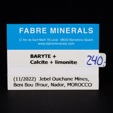 Baryte with Calcite and limonite