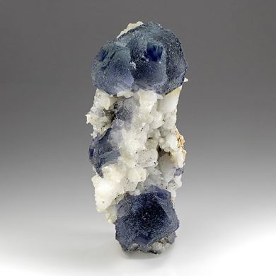 Fluorite with Calcite, Quartz