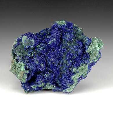 Azurite with Malachite