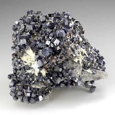 Galena with Celestine, Sphalerite, Fluorite