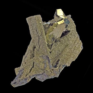 Enargite Coated With Pyrite, and Pyrite