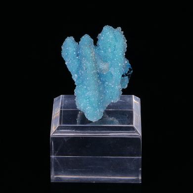 CHRYSOCOLLA psm after MALACHITE psm after AZURITE with QUARTZ - Tenke-Fungurume, Lualaba, DR Congo