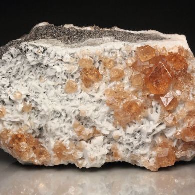 gem GARNET var. GROSSULAR, ALBITE