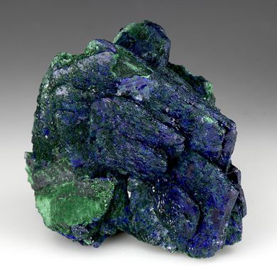Azurite with Malachite