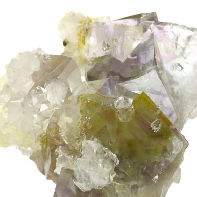 Fluorite, quartz, calcite, dolomite