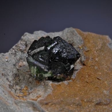 Libethenite -rosette on matrix