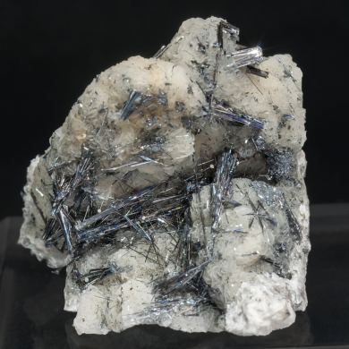 Stibnite on Quartz