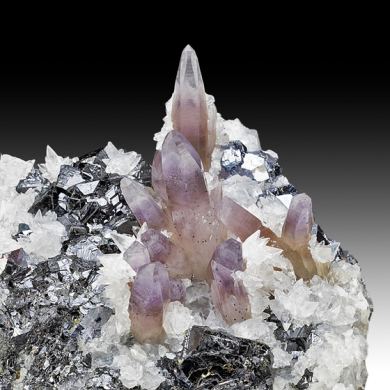 Quartz with Calcite, Sphalerite