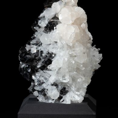 Calcite & Quartz on Sphalerite