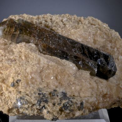 Apatite (Fluorapatite) on Calcite